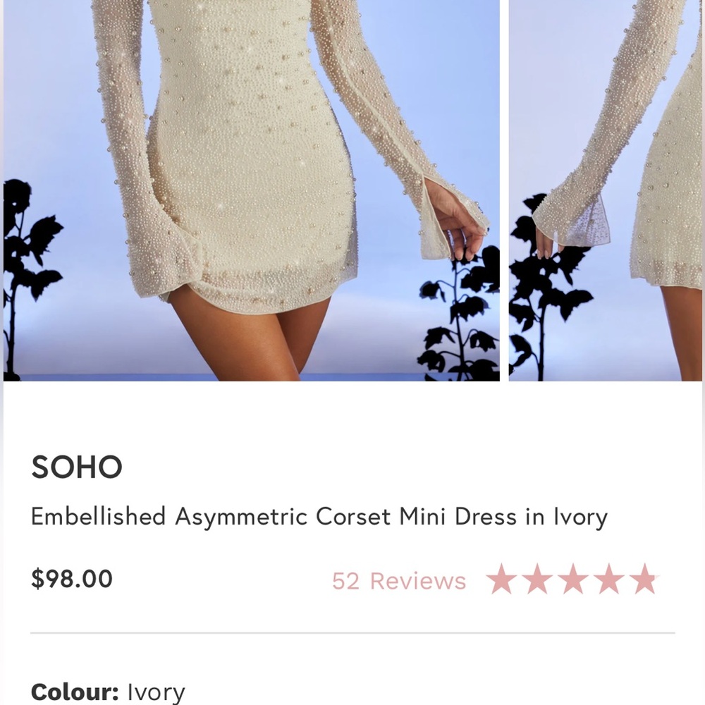 Oh Polly embellished aysmmetric corset mini dress